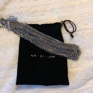 🔴4 for $25 Silver and sapphire threaded necklace